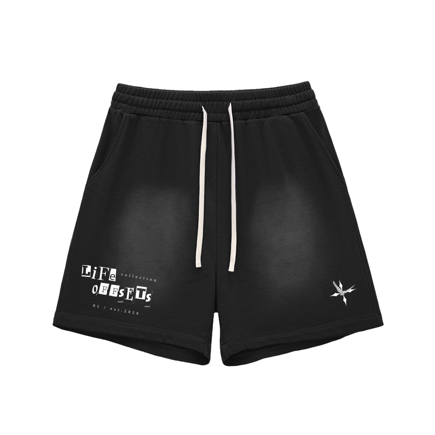LIFE OFFSETS Sunfade Raw Edge Shorts